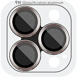 Защитное стекло Epik Metal Classic на камеру для Apple iPhone 16 Pro, iPhone 16 Pro Max Desert Gold - фото Защитное стекло Epik Metal Classic на камеру для Apple iPhone 16 Pro, iPhone 16 Pro Max Desert Gold