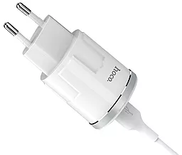 Мережевий зарядний пристрій Hoco C37A 2.4a home charger + Lightning cable white - мініатюра 4 Мережевий зарядний пристрій Hoco C37A 2.4a home charger + Lightning cable white - мініатюра 4