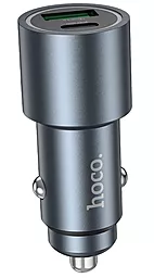 Автомобильное зарядное устройство Hoco Z60 Bloom 48w PD/QC USB-C/USB-A ports car charger gray