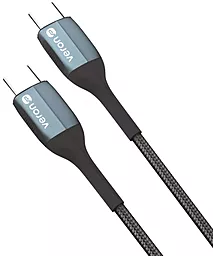 Кабель Veron CC09 Nylon USB Type-C - Type-C 60w 3a 1м PD cable Black - фото Кабель Veron CC09 Nylon USB Type-C - Type-C 60w 3a 1м PD cable Black