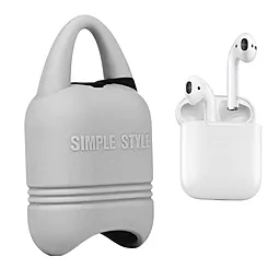 Силіконовий чохол Kindon i-Smile для Apple Airpods IPH1430 Gray (702348)