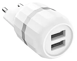 Мережевий зарядний пристрій Hoco C41A Wisdom 2.4a 2xUSB-A ports charger + micro USB cable white - мініатюра 3 Мережевий зарядний пристрій Hoco C41A Wisdom 2.4a 2xUSB-A ports charger + micro USB cable white - мініатюра 3