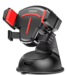 Автодержатель с автозажимом Joyroom Suction Cup T-bracket Phone Holder Black/Red (JR-OK2)