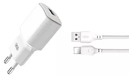 Сетевое зарядное устройство XO L73 2.4a home charger + Lightning cable white