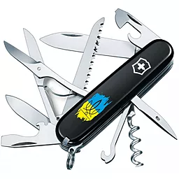 Мультитул Victorinox Huntsman Ukraine (1.3713.3_T1026u) Black Фигурный трезубец на фоне флага - фото Мультитул Victorinox Huntsman Ukraine (1.3713.3_T1026u) Black Фигурный трезубец на фоне флага