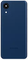 Задняя крышка корпуса Samsung Galaxy A03 Core A032 со стеклом камеры Blue - фото Задняя крышка корпуса Samsung Galaxy A03 Core A032 со стеклом камеры Blue