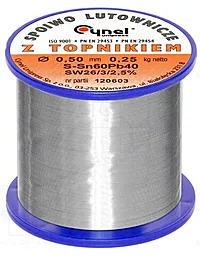 Припой проволочный Cynel LC60-0.50/0.25 Sn 60%, Pb 40% 250г на катушке - фото Припой проволочный Cynel LC60-0.50/0.25 Sn 60%, Pb 40% 250г на катушке