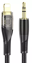 Аудіо кабель Hoco UPA25 Transparent Discovery Edition Aux mini Jack 3.5mm - Lightning M/M cable 1 м black