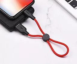 Кабель Hoco X21 Plus Silicone USB-A - Lightning 12w 2.4a 0.25м cable Black/Red - мініатюра 6 Кабель Hoco X21 Plus Silicone USB-A - Lightning 12w 2.4a 0.25м cable Black/Red - мініатюра 6