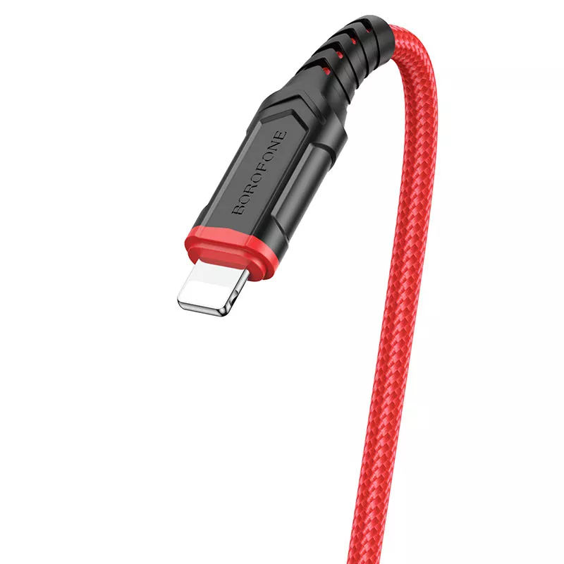 Кабель Borofone BX67 USB-A - Lightning 12w 2.4a 1м cable Red - фото 2