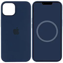 Чехол Apple Silicone case Magsafe and Animation для iPhone 13 mini (5.4")  Синий / Abyss Blue