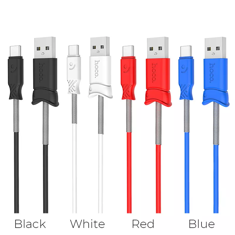 Кабель Hoco X24 Pisces Charged USB-A - Type-C 12w 2.4a 1м cable Red - фото 4