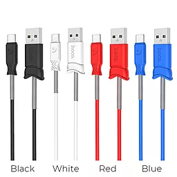 Кабель Hoco X24 Pisces Charged USB-A - Type-C 12w 2.4a 1м cable Red - мініатюра 4 Кабель Hoco X24 Pisces Charged USB-A - Type-C 12w 2.4a 1м cable Red - мініатюра 4