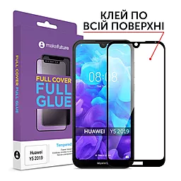 Защитное стекло MAKE Full Cover Full Glue Huawei Y5 2019 Black (MGFHUY519)