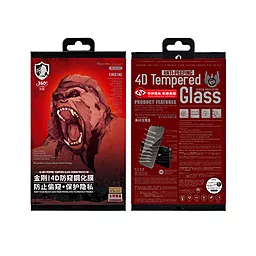 Защитное стекло WK Wekome Kingkong 4D Curved Screen Protector Privacy для Apple iPhone 15 Pro Black (WTP-012)