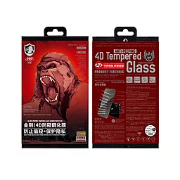 Защитное стекло WK Wekome Kingkong 4D Curved Screen Protector Privacy для Apple iPhone 15 Pro Black (WTP-012) - фото Защитное стекло WK Wekome Kingkong 4D Curved Screen Protector Privacy для Apple iPhone 15 Pro Black (WTP-012)