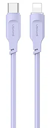 Кабель Usams Lithe Series USB Type-C - Lightning 20w 3a 1.2м PD cable Purple (US-SJ566) - фото Кабель Usams Lithe Series USB Type-C - Lightning 20w 3a 1.2м PD cable Purple (US-SJ566)