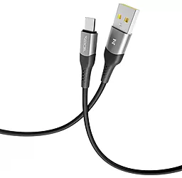 Кабель Ridea RC-US42 UltraStrong USB-A - Type-C 60w 3a 2м cable Black - фото Кабель Ridea RC-US42 UltraStrong USB-A - Type-C 60w 3a 2м cable Black
