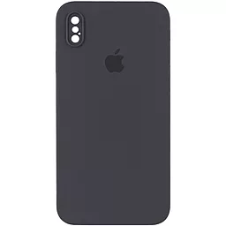 Чехол Silicone Case Full Camera Square для Apple iPhone X, iPhone XS Dark Gray