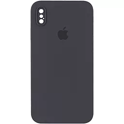 {"ru": "Чехол", "uk": "Чохол"} Silicone Case Full Camera Square для Apple iPhone X, iPhone XS Dark Gray