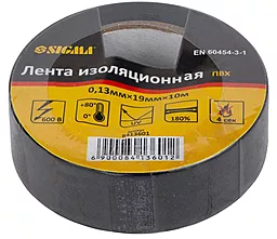 Ізострічка Sigma ПВХ 0.13мм x 19мм x 10м чорна - фото Ізострічка Sigma ПВХ 0.13мм x 19мм x 10м чорна