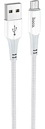 Кабель Hoco X70 Ferry USB-A - micro USB 12w 2.4a 1м cable White - фото Кабель Hoco X70 Ferry USB-A - micro USB 12w 2.4a 1м cable White