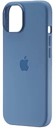 Чохол Apple Silicone Case Full with MagSafe and SplashScreen для Apple iPhone 15 Winter Blue