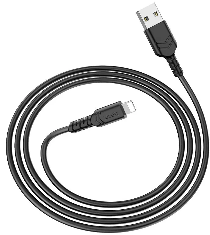 Кабель Hoco X62 Fortune USB-A - Lightning 12w 2.4a 1м cable Black - фото 3
