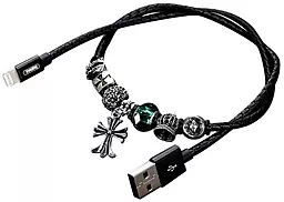 Кабель Remax Jewellery USB-A - Lightning 12w 2.4a 0.5м cable Black (RC-058i) - фото Кабель Remax Jewellery USB-A - Lightning 12w 2.4a 0.5м cable Black (RC-058i)