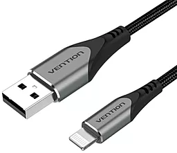USB Кабель Vention 12w 2.4a 2m Lightning cable grey (LABHH)