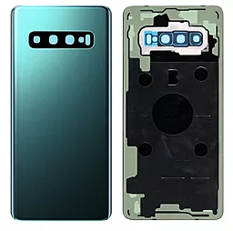 Задняя крышка корпуса Samsung Galaxy S10 G973 со стеклом камеры Prism Green - фото Задняя крышка корпуса Samsung Galaxy S10 G973 со стеклом камеры Prism Green