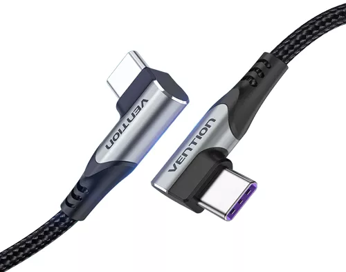 Кабель Vention USB Type-C - Type-C 100w 5a 1м PD cable Gray (TANHF) - фото 2