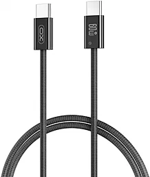 Кабель XO NB-Q273 USB Type-C - Type-C 60w 3a 1м PD cable Black - фото Кабель XO NB-Q273 USB Type-C - Type-C 60w 3a 1м PD cable Black