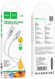 Кабель Hoco Crystal Junction USB-A - Type-C 15w 3a 1м cable Gray - мініатюра 5 Кабель Hoco Crystal Junction USB-A - Type-C 15w 3a 1м cable Gray - мініатюра 5