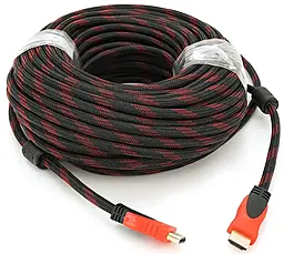 Видеокабель HDMI v1.4 4k 30hz 30m black (YT-HDMI(M) / (M)NY / RD-30m) Merlion - фото Видеокабель HDMI v1.4 4k 30hz 30m black (YT-HDMI(M) / (M)NY / RD-30m) Merlion