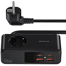 Мережевий фільтр (подовжувач) Proove Power Homester Pro 65W 1.5м 1 розетка 2xUSB-A/2xUSB-C