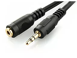 Аудіо подовжувач Cablexpert mini Jack 3.5mm M/F 5 м чорний (CCA-421S-5M)