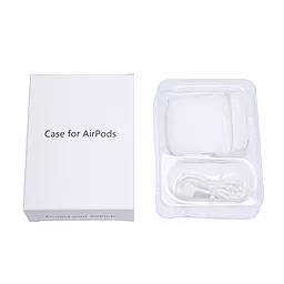 Силиконовый чехол и ремешок для Apple Airpods White - миниатюра 5