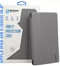 Чехол для планшета BeCover Smart Case для Apple iPad Air 5 (2022) 10.9" Gray (710773) - фото Чехол для планшета BeCover Smart Case для Apple iPad Air 5 (2022) 10.9" Gray (710773)