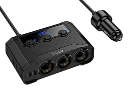 Автомобильное зарядное устройство Hoco Z64 Anshun 240w 2xUSB-A/2xUSB-C/3xCigarette lighter ports car charger black - фото Автомобильное зарядное устройство Hoco Z64 Anshun 240w 2xUSB-A/2xUSB-C/3xCigarette lighter ports car charger black