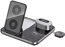 Беспроводная док-станция EasyLife R12 4-in-1 15w wireless charger black - фото Беспроводная док-станция EasyLife R12 4-in-1 15w wireless charger black