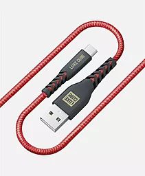 Кабель Luxe Cube Kevlar USB-A - Type-C 12w 2.4a 1м cable Red (8886668686273) - фото Кабель Luxe Cube Kevlar USB-A - Type-C 12w 2.4a 1м cable Red (8886668686273)