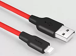 Кабель Hoco X21 Silicone USB-A - Lightning 10w 1м cable Black/Red - мініатюра 3 Кабель Hoco X21 Silicone USB-A - Lightning 10w 1м cable Black/Red - мініатюра 3