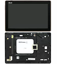 Дисплей для планшета Asus ZenPad 10 Z300M (желтый шлейф) + Touchscreen with frame Black, Gold