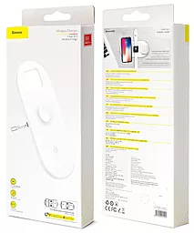 Бездротовий (індукційний) зарядний пристрій Baseus Smart 3in1 Wireless For Phone+Watch+AirPods 18W White (WX3IN1-02) - мініатюра 3