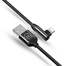 Кабель USB Usams Right Angle Braided Lightning Cable Black (US-SJ168)
