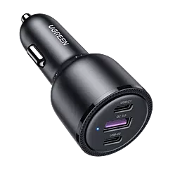 Автомобильное зарядное устройство Ugreen CD239 69w PD 2xUSB-C/USB-A ports fast charger black (20467)