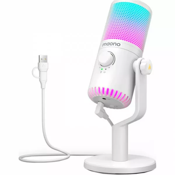 Микрофон Maono DM30 RGB White - фото 1