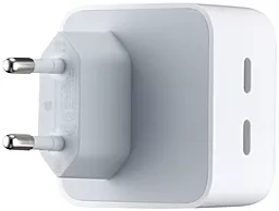 Мережевий зарядний пристрій з підтримкою швидкої зарядки до Apple 35W Dual USB-C Port Replacment Power Adapter White - мініатюра 3
