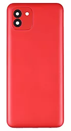 Задняя крышка корпуса Samsung Galaxy A03 A035 со стеклом камеры Original Red